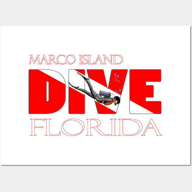 DIVE Marco Island Florida SCUBA Diving Snorkeling Wall Art by macdonaldcreativestudios